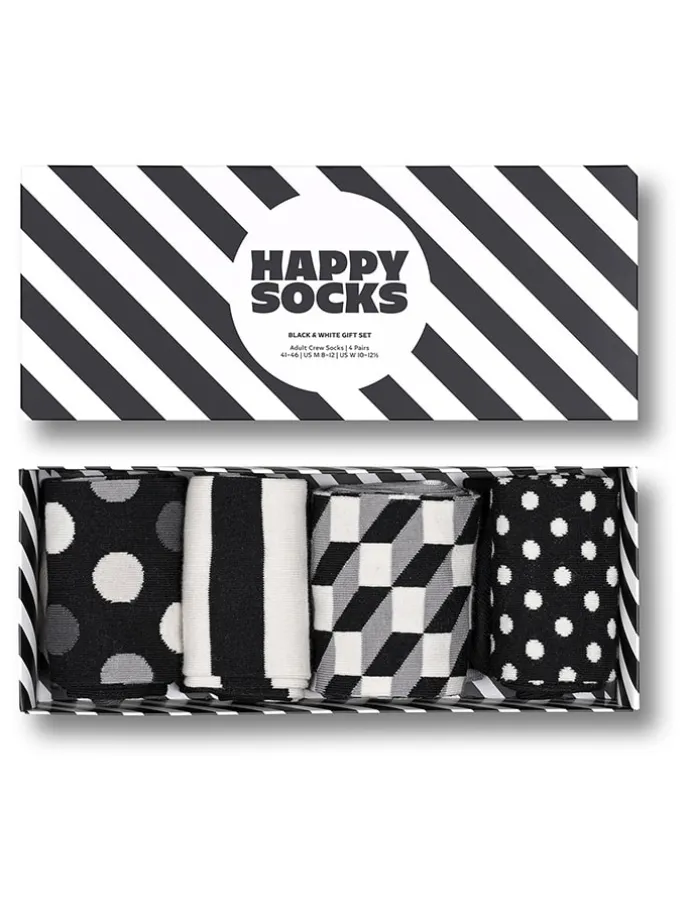 4tlg. Geschenkset in Schwarz/ Weiß