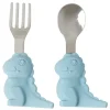 2tlg. Kinderbesteck-Set in Hellblau - (L)19 cm