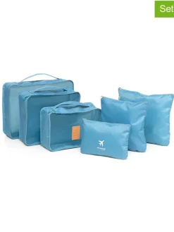 6tlg. Kofferorganizer-Set in Blau