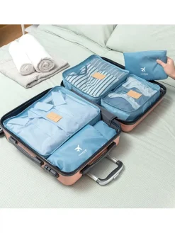 6tlg. Kofferorganizer-Set in Blau