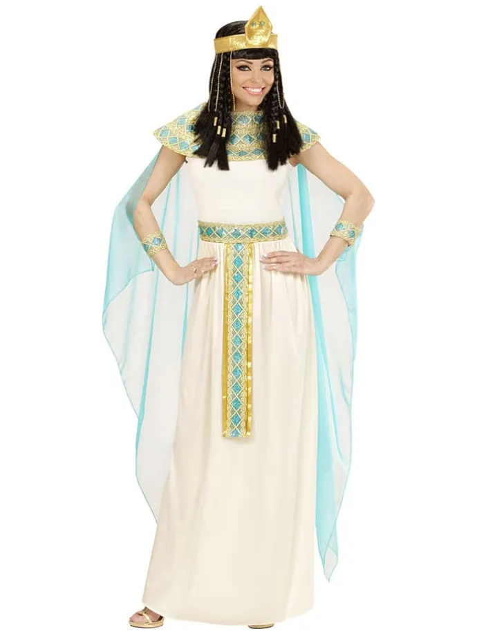 6tlg. Kostüm "Cleopatra" in Creme/ Türkis