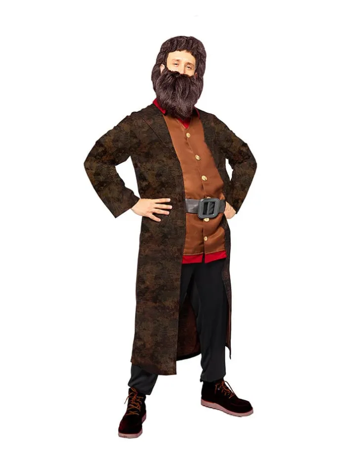 3tlg. Kostüm "Hagrid" in Braun