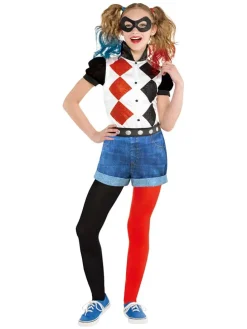 4tlg. Kostüm "Harley Quinn Classic" in Schwarz/ Rot