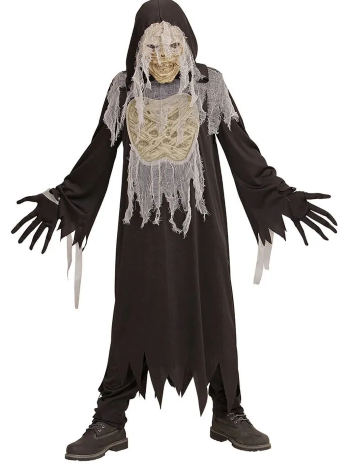 3tlg. Kostüm "Mummy" in Schwarz/ Creme