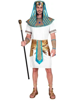 5tlg. Kostüm "Pharaoh" in Weiß/ Gold