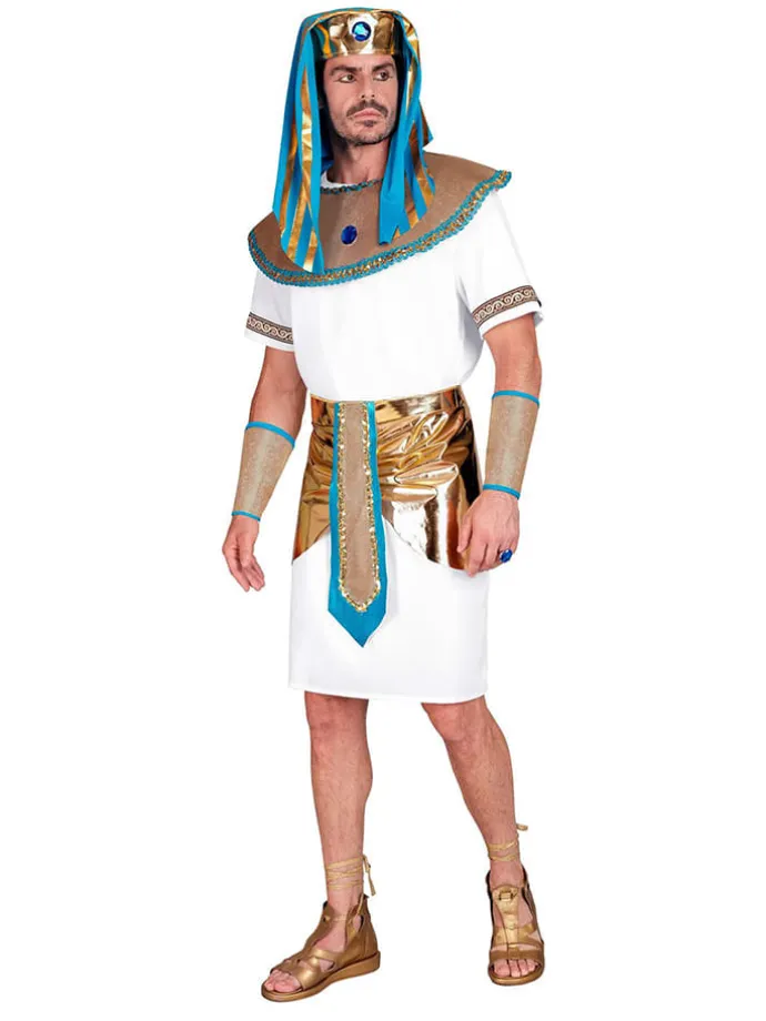 5tlg. Kostüm "Pharaoh" in Weiß/ Gold