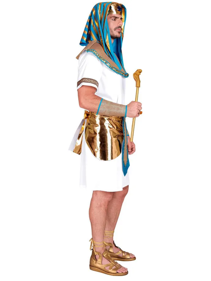 5tlg. Kostüm "Pharaoh" in Weiß/ Gold