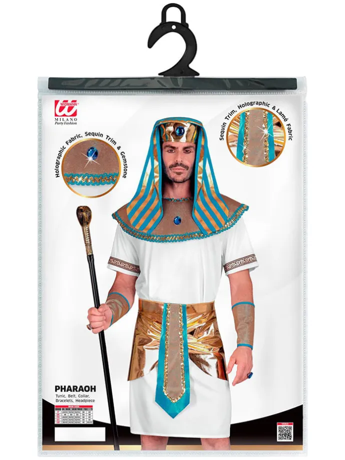 5tlg. Kostüm "Pharaoh" in Weiß/ Gold