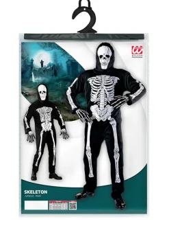 2tlg. Kostüm "SKELETT" in Schwarz/ Weiß