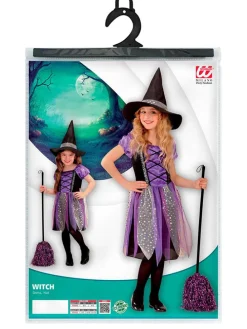 2tlg. Kostüm "Witch" in Lila