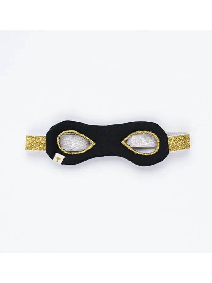 4tlg. Kostüm-Set "Superhero" in Schwarz