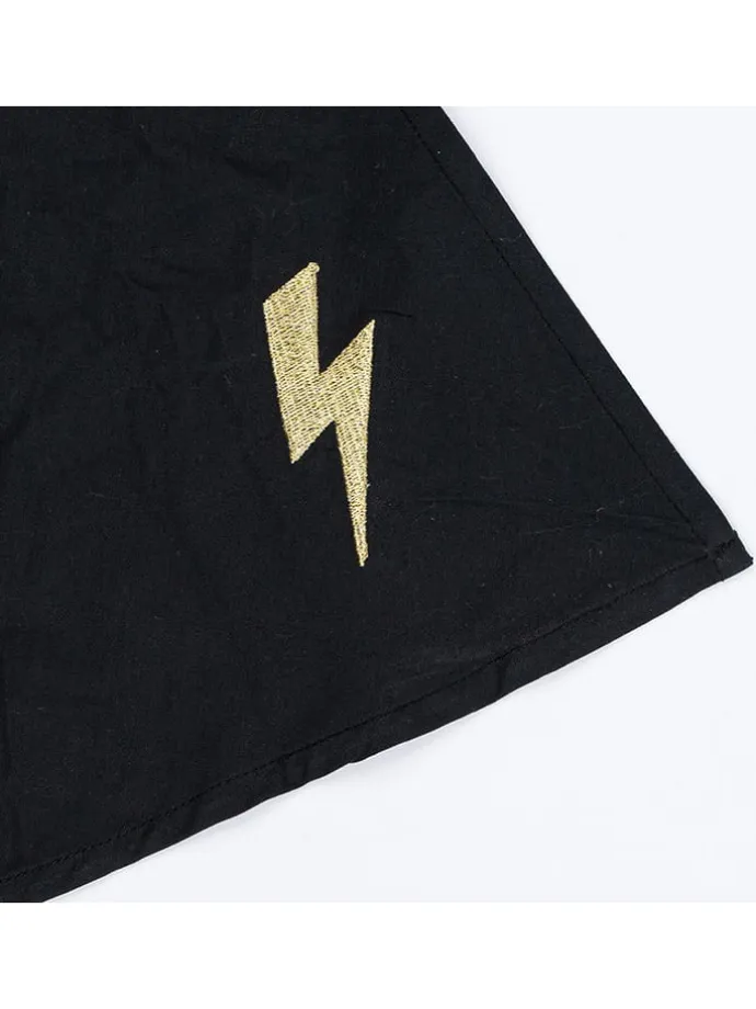 4tlg. Kostüm-Set "Superhero" in Schwarz