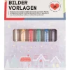 15tlg. Kreativset "Fensterbilder Cosy Winter" in Weiß/ Bunt