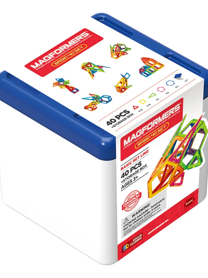 40tlg. Magnetspielset "Basic" mit Aufbewahrungsbox - ab 3 Jahren