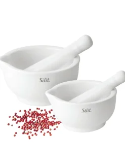 2tlg. Mörser-Set  in Weiß - Ø 10 cm