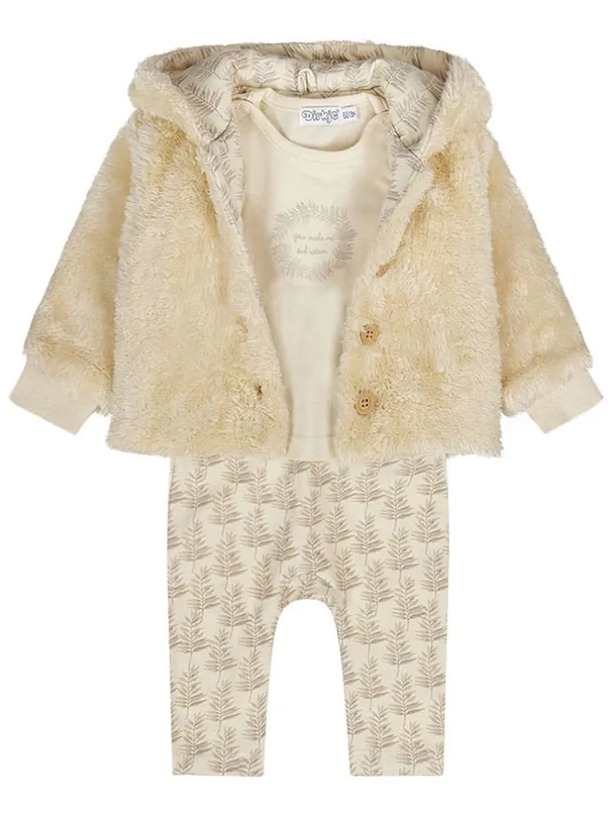 3tlg. Outfit in Beige