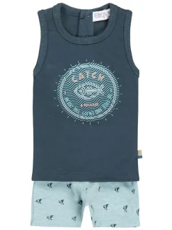 2tlg. Outfit in Blau/ Hellblau