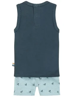 2tlg. Outfit in Blau/ Hellblau