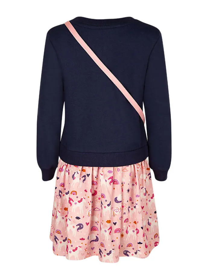 2tlg. Outfit in Dunkelblau/ Rosa