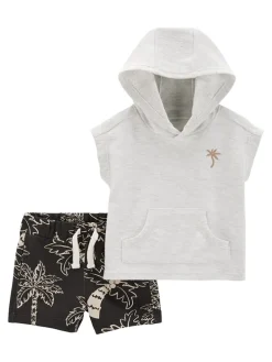 2tlg. Outfit in Grau/ Schwarz