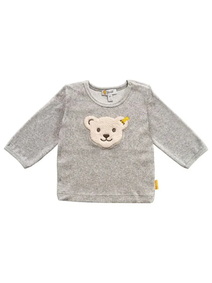3tlg. Outfit in Grau/ Weiß