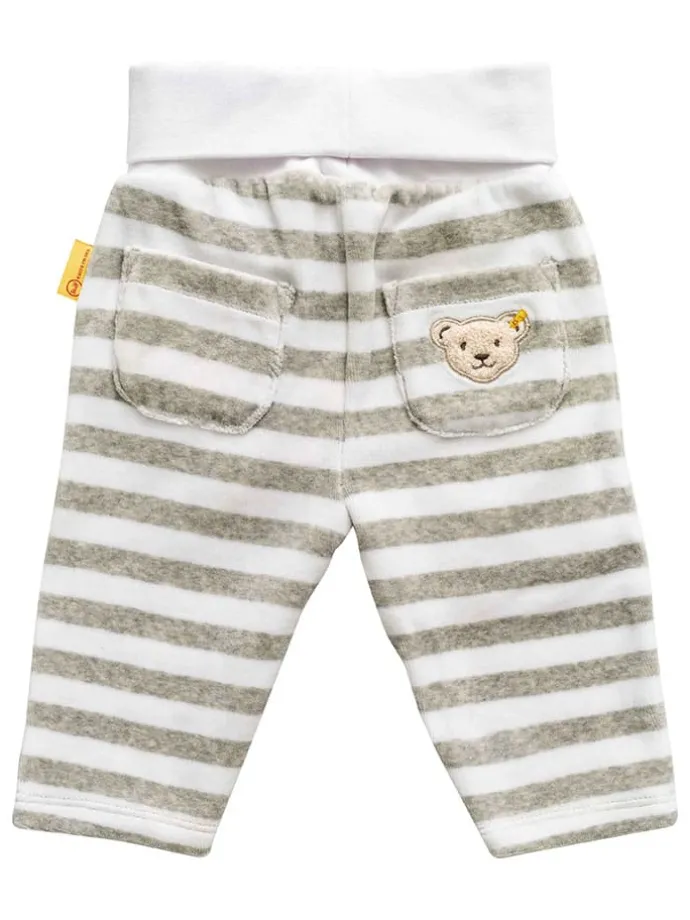 3tlg. Outfit in Grau/ Weiß