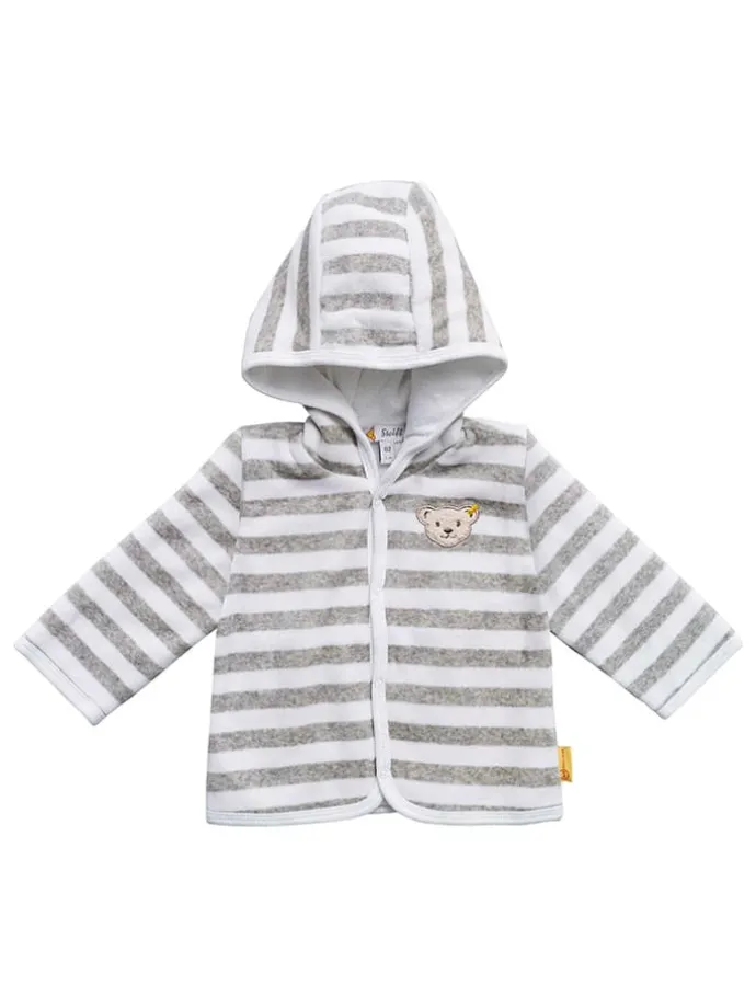 3tlg. Outfit in Grau/ Weiß