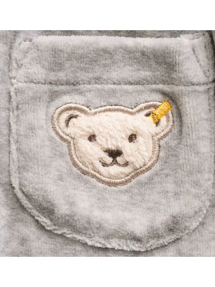 3tlg. Outfit in Grau/ Weiß