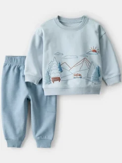 2tlg. Outfit in Hellblau