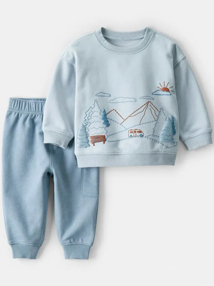 2tlg. Outfit in Hellblau
