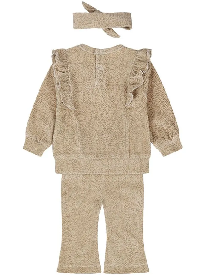 3tlg. Outfit in Hellbraun