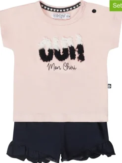 2tlg. Outfit in Rosa/ Schwarz