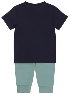 2tlg. Outfit in Schwarz/ Grün