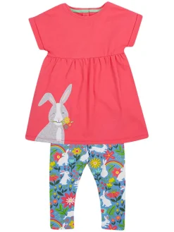 2tlg. Outfit "Iris" in Pink/ Hellblau