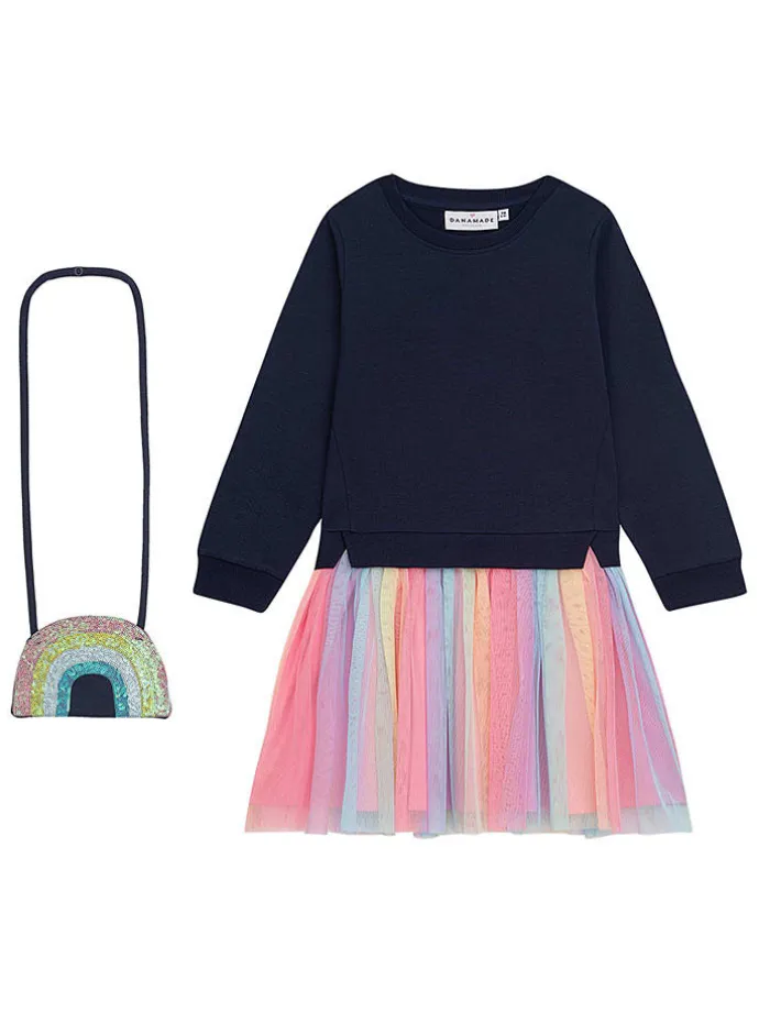 2tlg. Outfit "Mara" in Bunt/ Dunkelblau