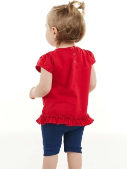 2tlg. Outfit "Red Fox" in Rot/ Dunkelblau