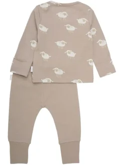 2tlg. Outfit "Stroud" in Hellbraun/ Grau
