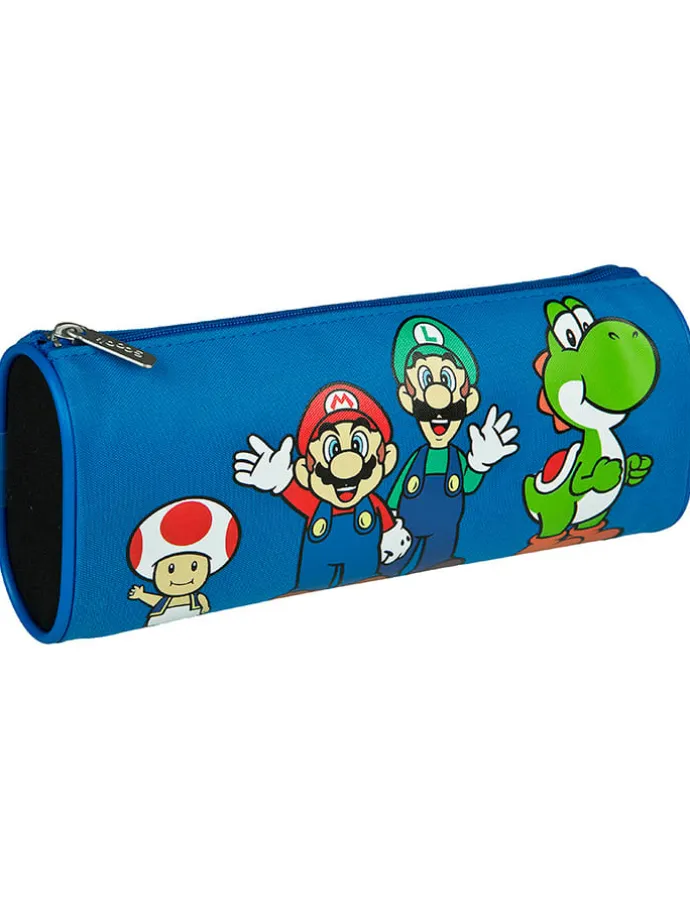 5tlg. Schulranzen-Set "EasyFit Super Mario" in Blau