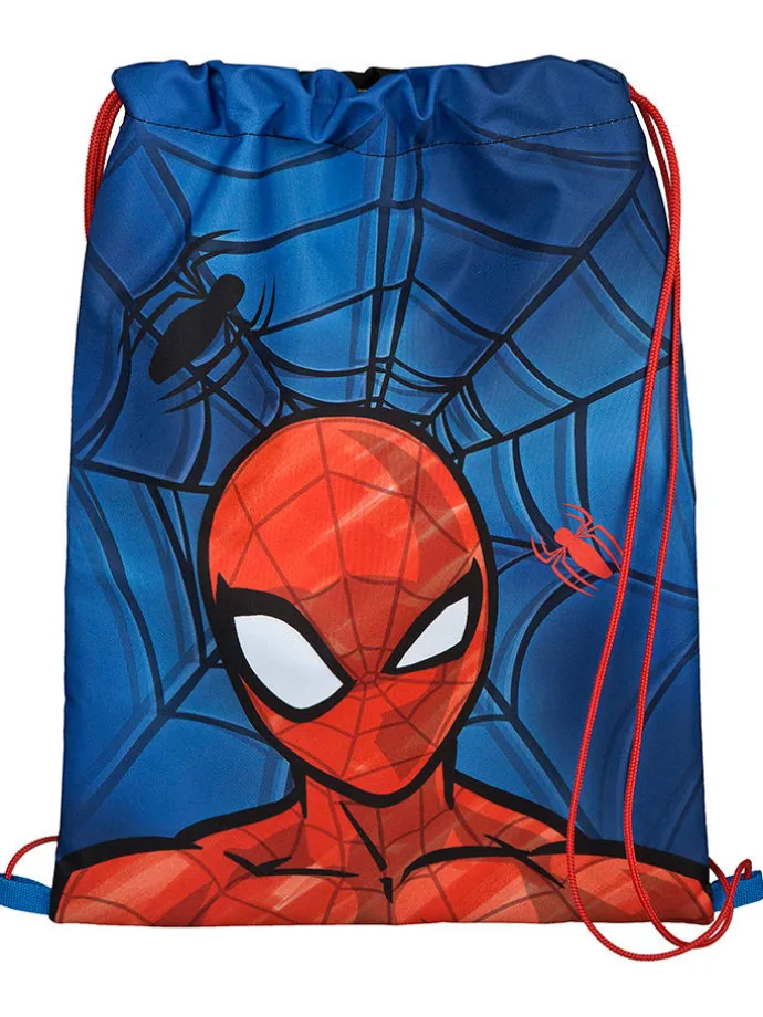 5tlg. Schulranzen-Set "EasyFit Spider-Man" in Blau - 18 l