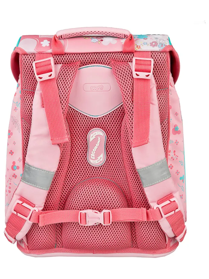 5tlg. Schulranzen-Set "EasyFit Minnie Mouse" in Rosa