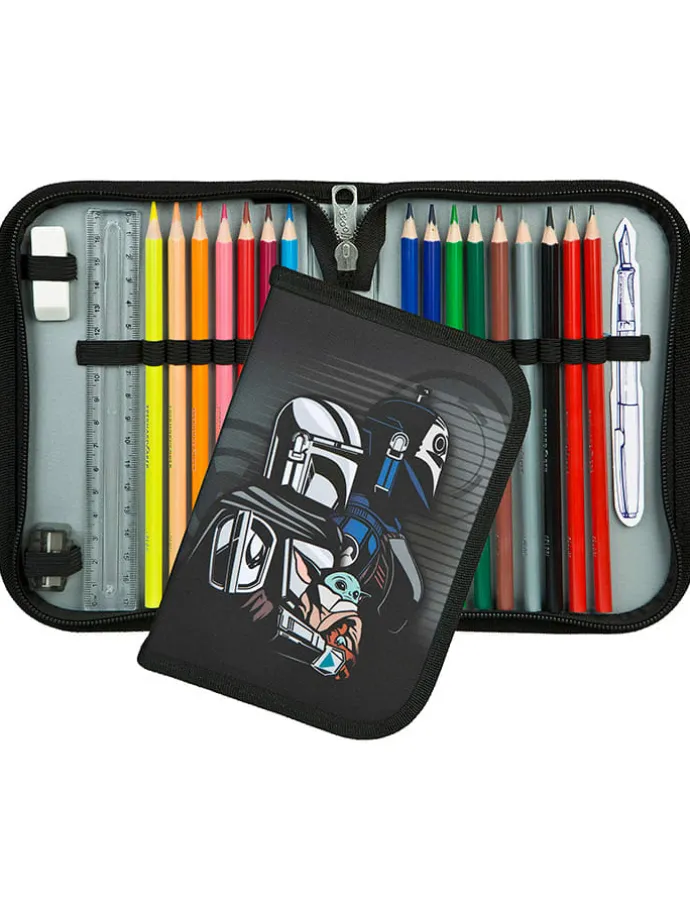 5tlg. Schulranzen-Set "EasyFit Star Wars" in Schwarz - 18 l