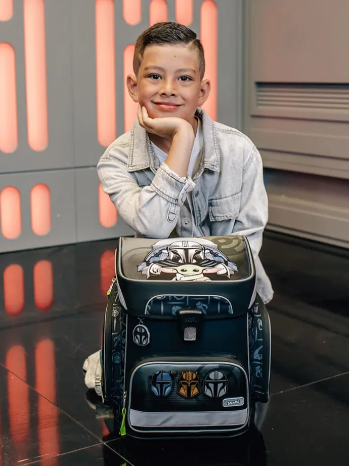 5tlg. Schulranzen-Set "EasyFit Star Wars" in Schwarz - 18 l
