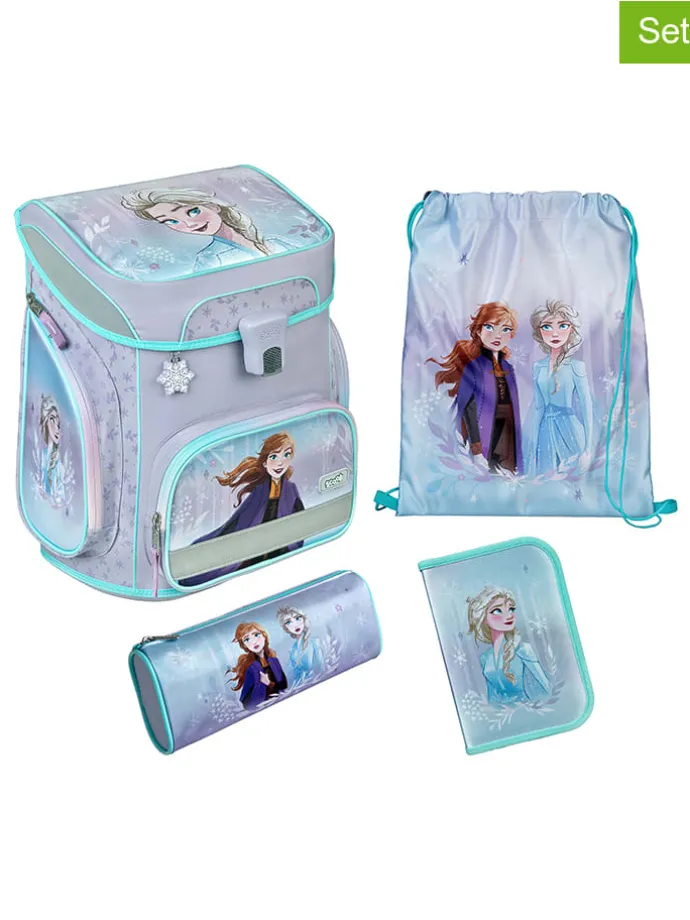 5tlg. Schulranzen-Set "EasyFit Frozen" in Hellblau
