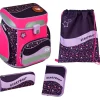 5tlg. Schulranzen-Set "EasyFit Glow Edition" in Pink/ Dunkelblau