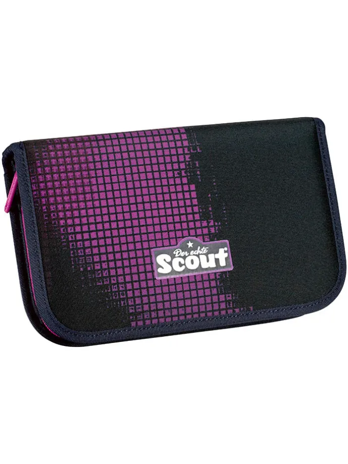 4tlg. Schulranzen-Set "Neo Set Movie - Pink Pixel" in Schwarz/ Lila