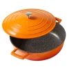 2tlg. Set: Bräter in Orange - 4,2 l