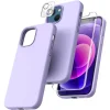 3tlg. Set: Full-Body-Case für iPhone 15 Pro in Lila