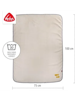 2-tlg. Set Kuscheldecke + Greifling 75 x in bunt
