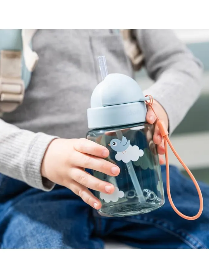 3tlg. Set: Lunchbox & Trinkflasche in Hellblau