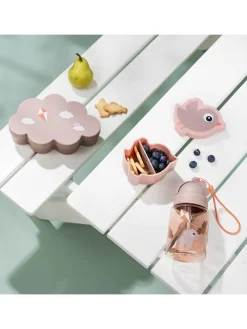 3tlg. Set: Lunchbox & Trinkflasche in Rosa